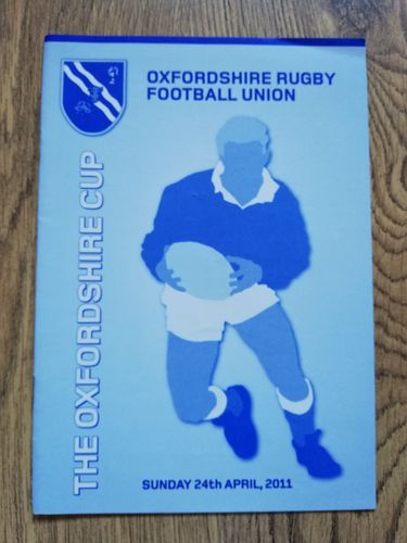 Chinnor v Oxford Harlequins 2011 Oxfordshire Cup Final Rugby Programme