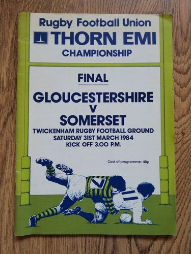 Gloucestershire v Somerset 1984 County Championship Final Rugby Programme