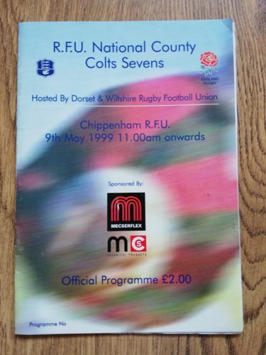 RFU National County Colts Sevens 1999 Programme
