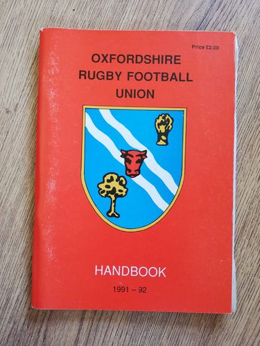 Oxfordshire Rugby Union 1991-92 Handbook