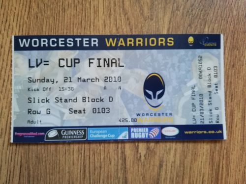 Northampton v Gloucester 2010 LV= Cup Final Rugby Ticket