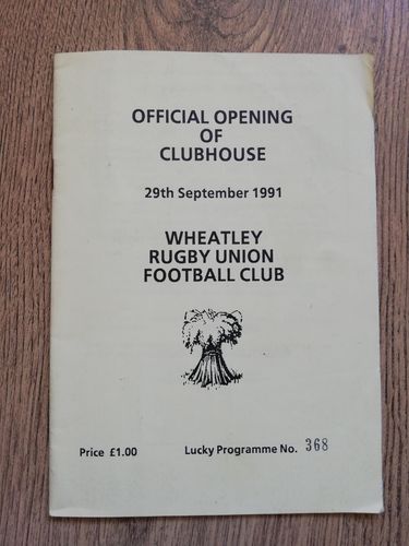 Wheatley v President's XV 1991 Signed Rugby Programme