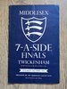 Middlesex Sevens 1959 Rugby Programme