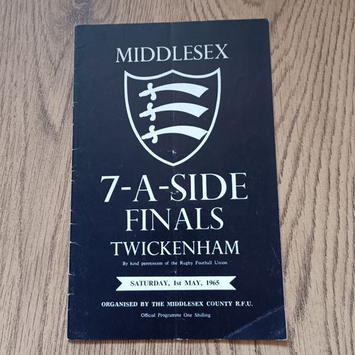 Middlesex Sevens 1965 Rugby Programme