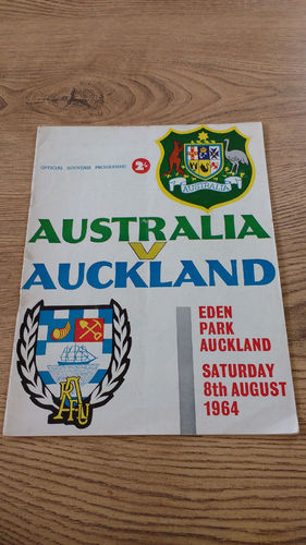 Auckland v Australia 1964 Rugby Programme