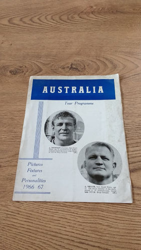 Australia Rugby Tour Programme 1966-67