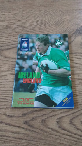 Ireland v England 2005 Rugby Programme