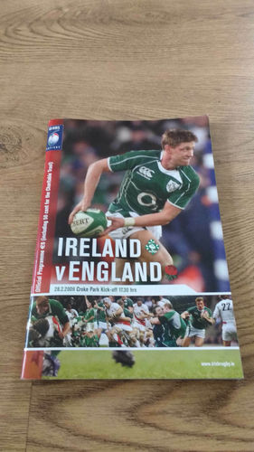 Ireland v England 2009 Rugby Programme