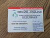 Ireland v England 1993 Rugby Ticket