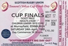 Rugby Union Cup Final Tickets / Passes - Used