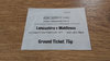 Lancashire v Middlesex 1977 County Championship Final Rugby Ticket