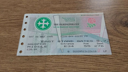 Bath v Wasps 1995 Pilkington Cup Final Used Rugby Ticket