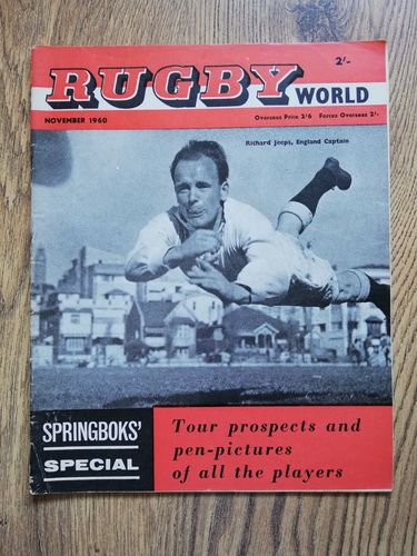 'Rugby World' Volume 1 Number 2 : November 1960 Magazine