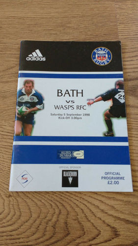 Bath v Wasps Sep 1998 Rugby Programme
