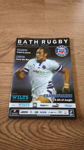 Bath v Wasps 2008 Rugby Programme