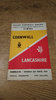 Cornwall v Lancashire 1969 County Final Rugby Programme