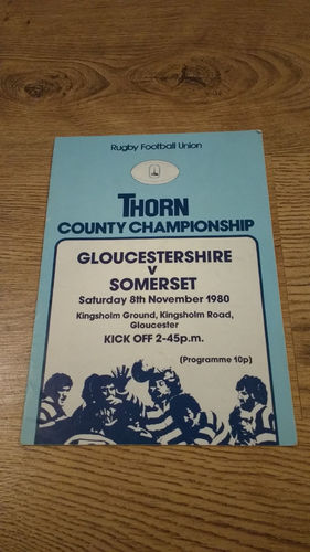 Gloucestershire v Somerset 1980 Rugby Programme