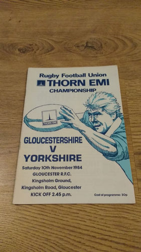 Gloucestershire v Yorkshire 1984 Rugby Programme