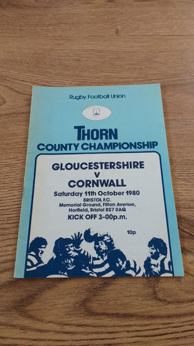 Gloucestershire v Cornwall 1980 Rugby Programme