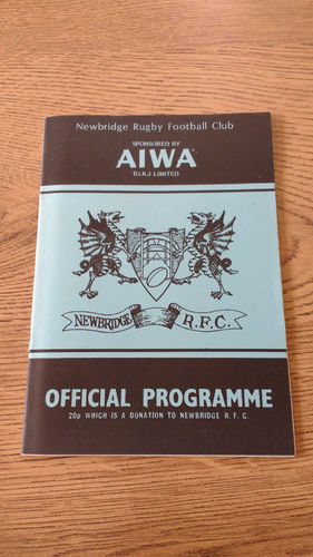 Monmouthshire v Gloucestershire 1984 Rugby Programme