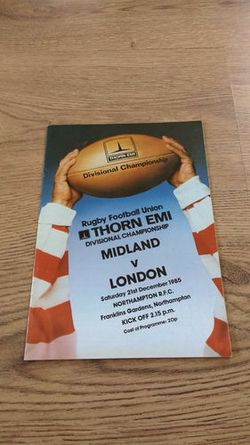 Midlands v London 1985 Rugby Programme