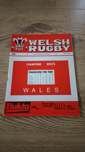 'Welsh Rugby' Magazine : April 1975