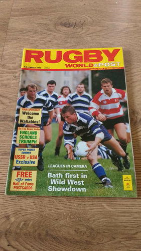 'Rugby World & Post' Magazine : November 1988