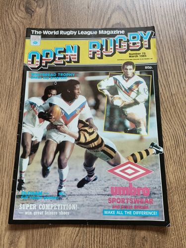 'Open Rugby' Rugby League Magazine No 73 : March 1985