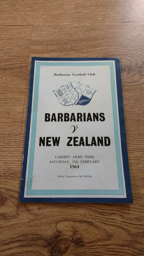 Barbarians v New Zealand 1964 Rugby Programme