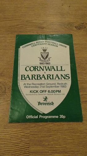 Cornwall v Barbarians 1983