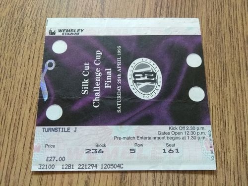 Leeds v Wigan 1995 Challenge Cup Final Rugby League Ticket