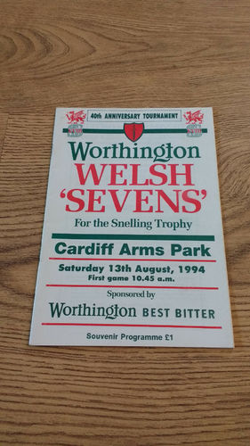 Welsh Sevens Snelling Trophy 1994 Rugby Programme
