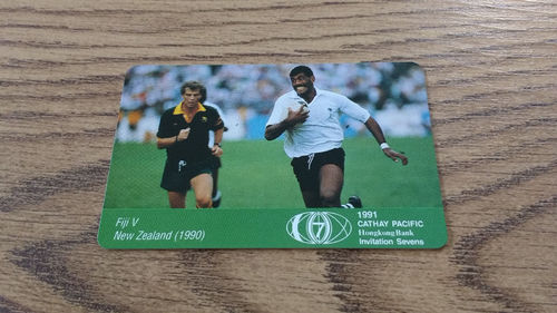 Hong Kong Telecom HK Rugby Sevens 1991 10 Units Phonecard - Fiji v New Zealand 1990
