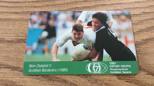 Hong Kong Telecom HK Rugby Sevens 1991 10 Units Used Phonecard - New Zealand 1990