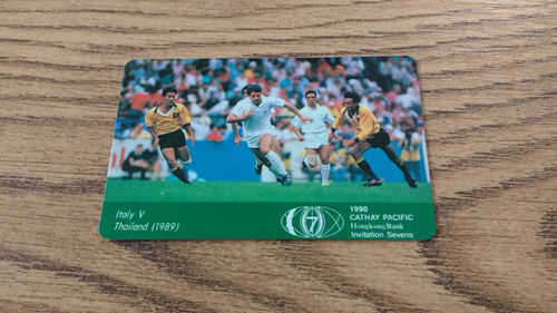 Hong Kong Telecom HK Rugby Sevens 1990 50 Units Used Phonecard - Italy v Thailand 1989