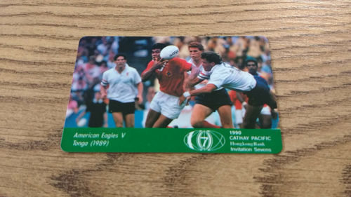 Hong Kong Telecom HK Rugby Sevens 1990 50 Units Used Phonecard - American Eagles 1989