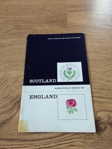 Scotland v England 1968 Rugby Programme