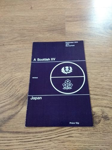 A Scottish XV v Japan 1976 Rugby Programme