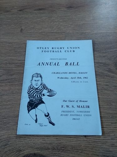 Otley Rugby Club 1962 Annual Ball Brochure