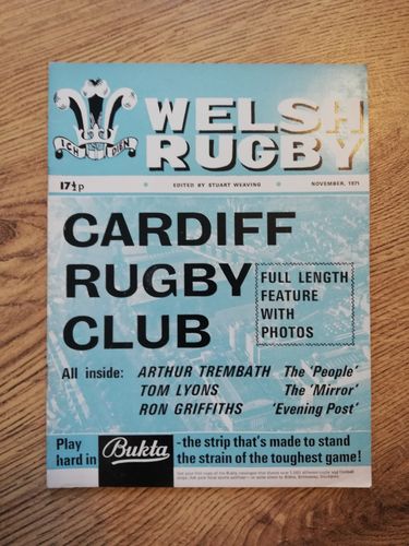 'Welsh Rugby' : November 1971 Magazine