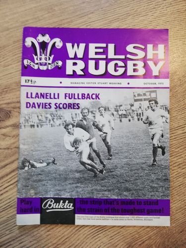 'Welsh Rugby' Magazine : October 1972