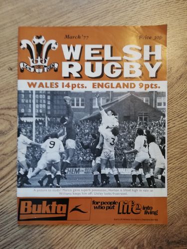 'Welsh Rugby' Magazine : March 1977