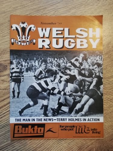 'Welsh Rugby' Magazine : November 1977