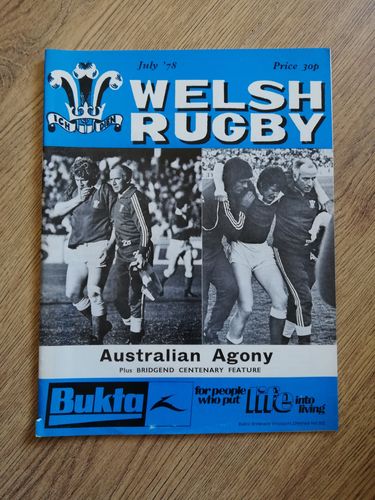 'Welsh Rugby' Magazine : July 1978