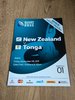 New Zealand v Tonga 2011 Rugby World Cup Programme