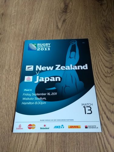 New Zealand v Japan 2011 Rugby World Cup Programme