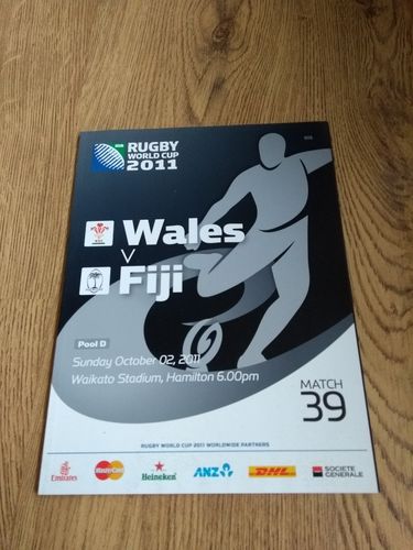 Wales v Fiji 2011 Rugby World Cup Programme