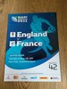 England v France 2011 Quarter-Final Rugby World Cup Programme