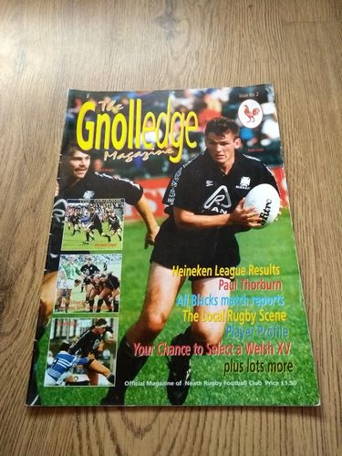 'The Gnolledge' Issue 2 December 1993 Neath Rugby Magazine