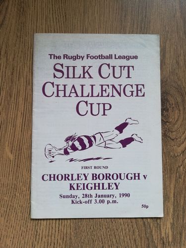 Chorley Borough v Keighley Jan 1990 Challenge Cup Rugby League Programme
